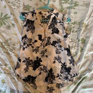 Pink floral dress up shirt